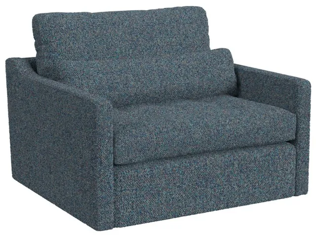 Slope Tufted Swivel Chair-And-A-Half - Tweedy Bird Jewel