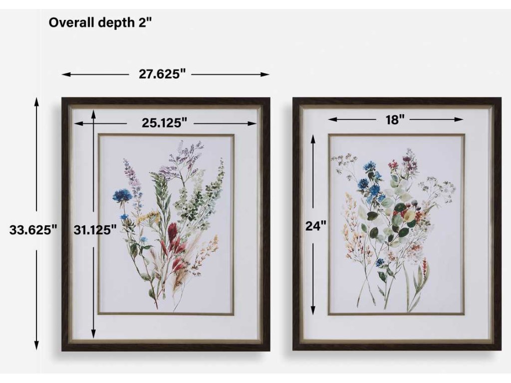 Delicate Flowers Framed Prints, S/2 - image 6