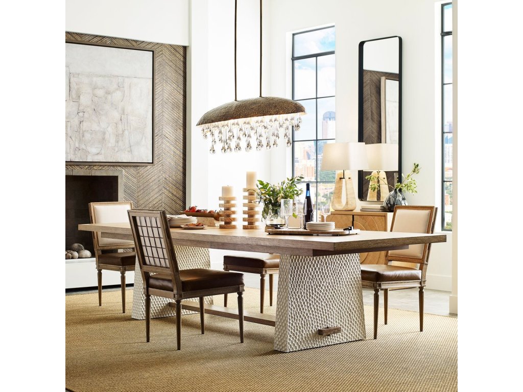 Hewn Trestle Extension Dining Table, 2 Cartons - image 1