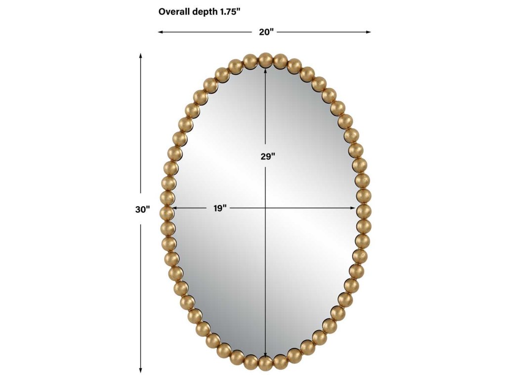 Serna Oval Mirror, Gold - image 5