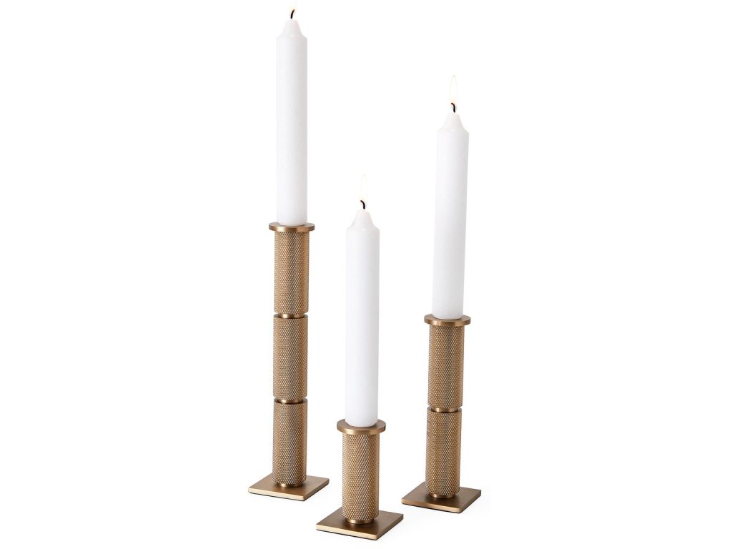 Knurled Taper Candleholders, S/3 - image 2