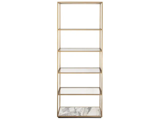 Floating Plane Etagere - Marble/Brass