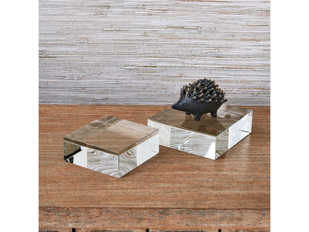 Square Risers/Sculptures, S/2 - Crystal - image 1