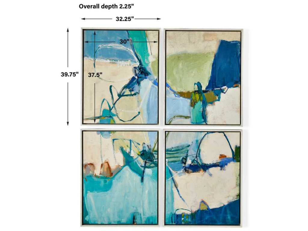 Cool Outlook Framed Canvases, S/4 - image 7