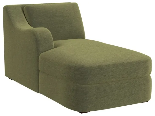 Big Wave Chaise, Left Arm Facing - Antique Loden