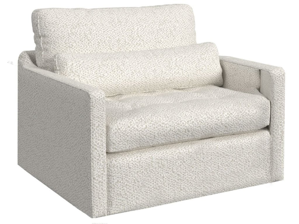 Slope Tufted Swivel Chair-And-A-Half - Cuddly Cream - image 2