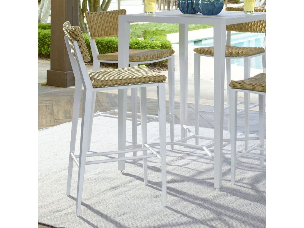 Calbas Outdoor Bar Stool, White - image 2