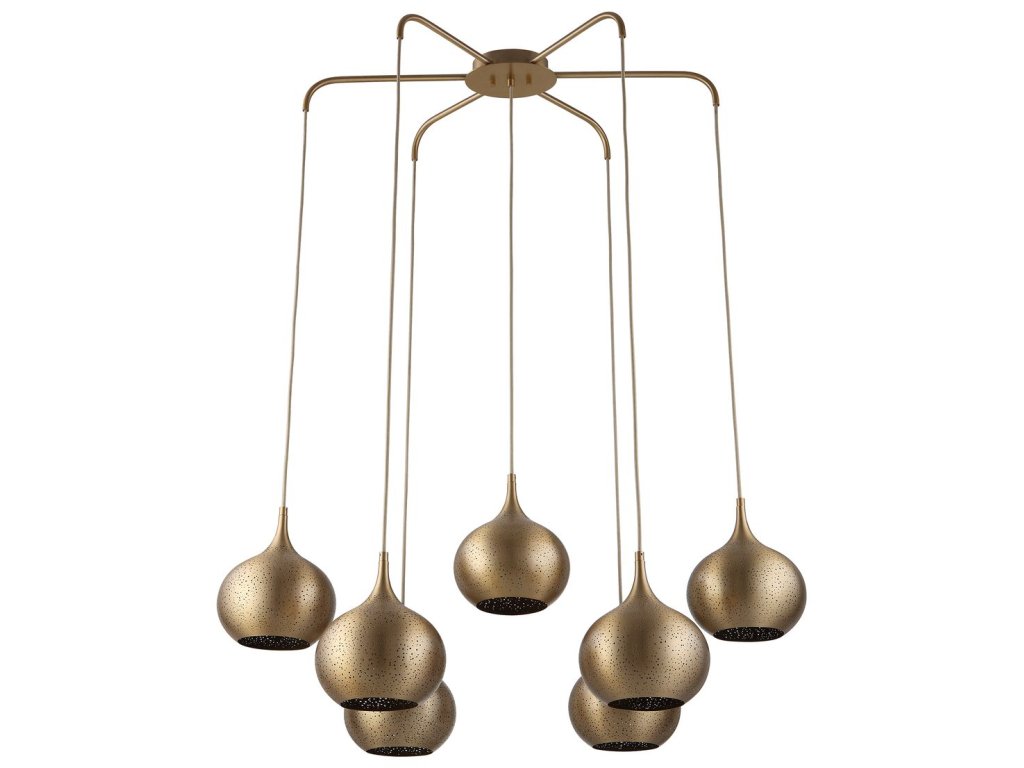 Golden Onion, 7 Lt Chandelier - image 5