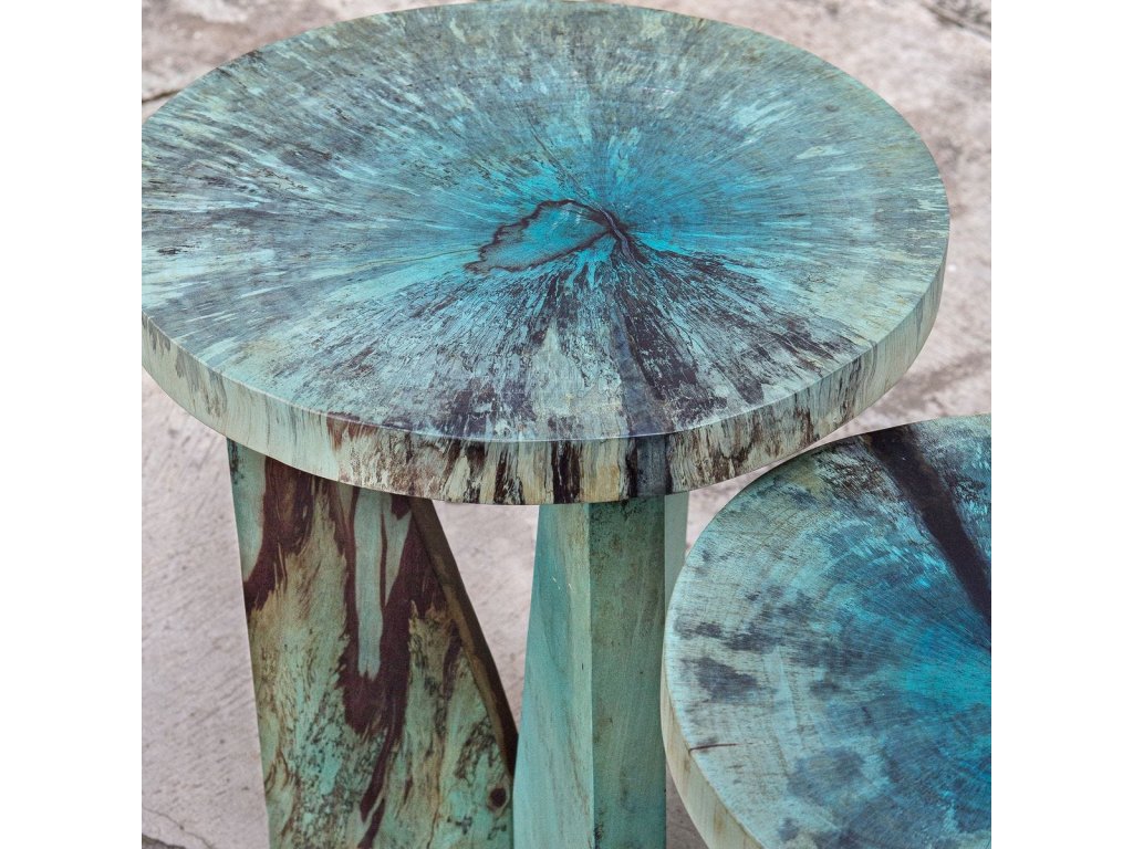 Nadette Nesting Tables, Blue, S/2 - image 3