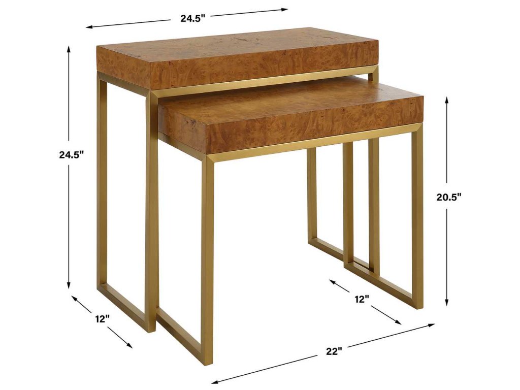 Burl-Esque Nesting Tables, S/2 - image 6