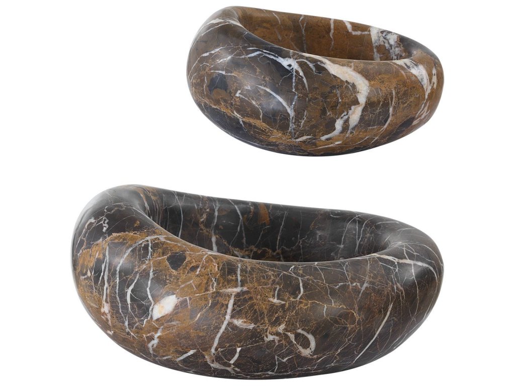 Swaddle Bowls - Michelangelo Marble, S/2 - image 5