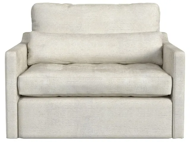 Slope Tufted Swivel Chair-And-A-Half - Splendor Sesame