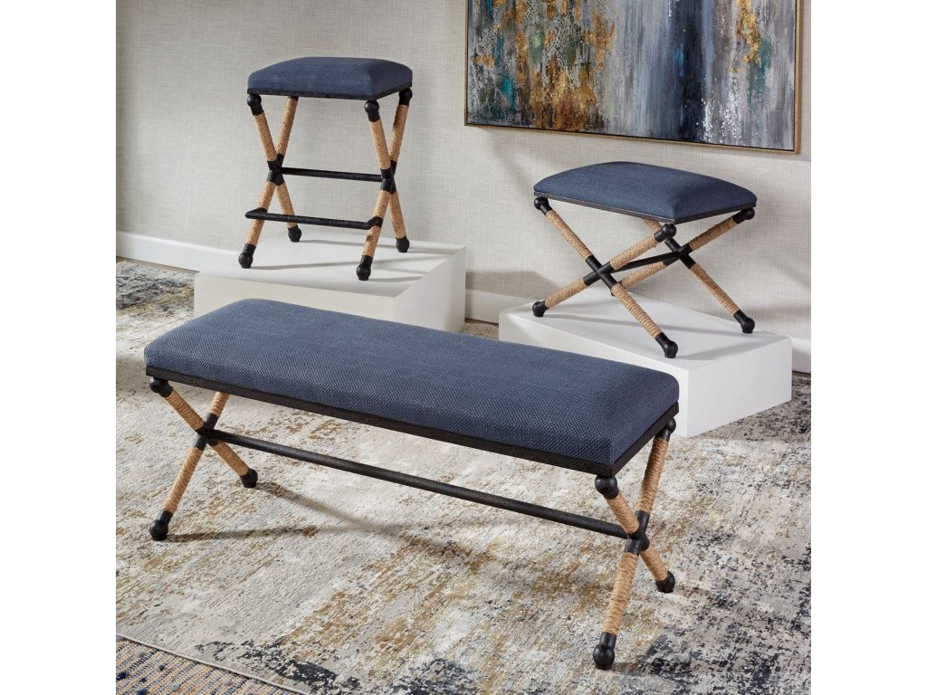 Firth Small Bench, Navy - image 5