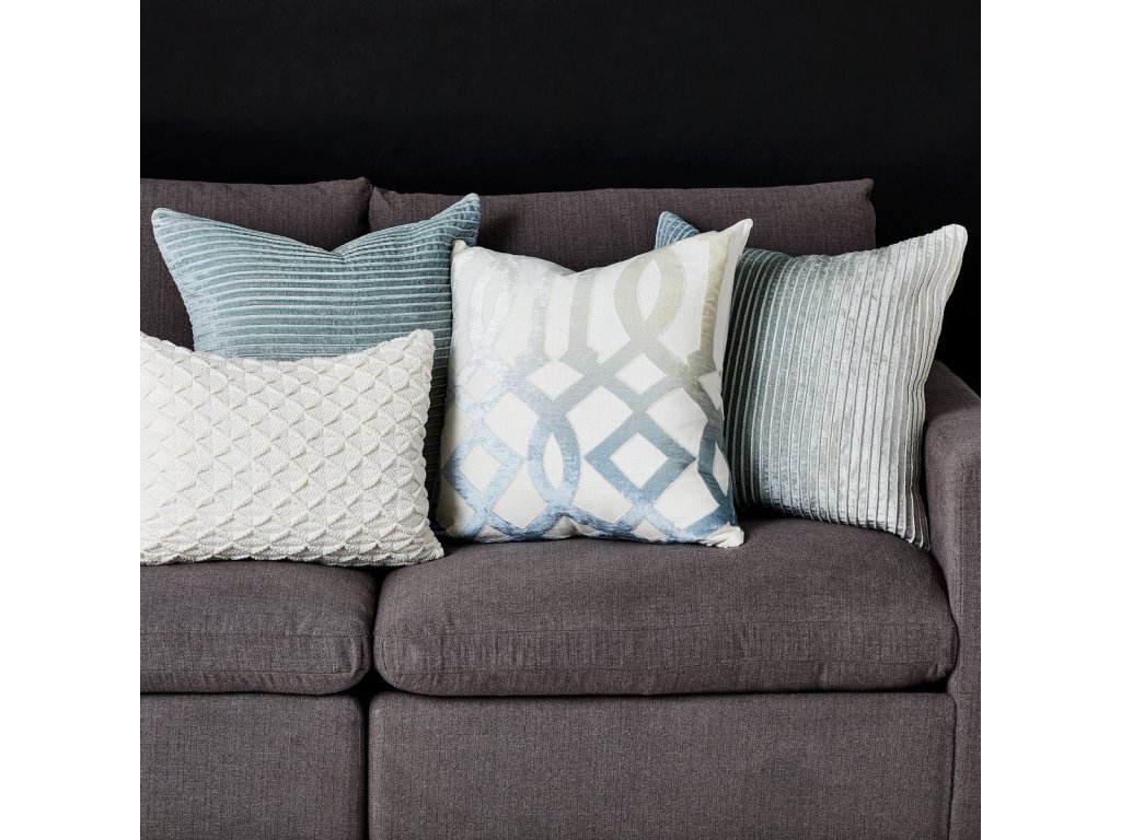 Fade Out Velvet Pillow - Blue - image 8