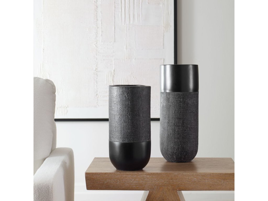 Woven Shadow Vases, S/2 - image 2