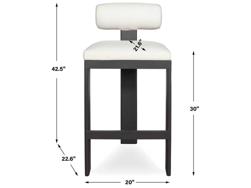 Bolster Back Outdoor Bar Stool - image 9