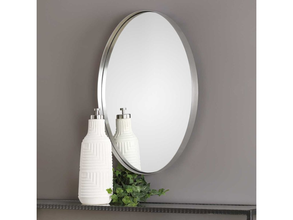 Pursley Oval Mirror, Nickel - image 3