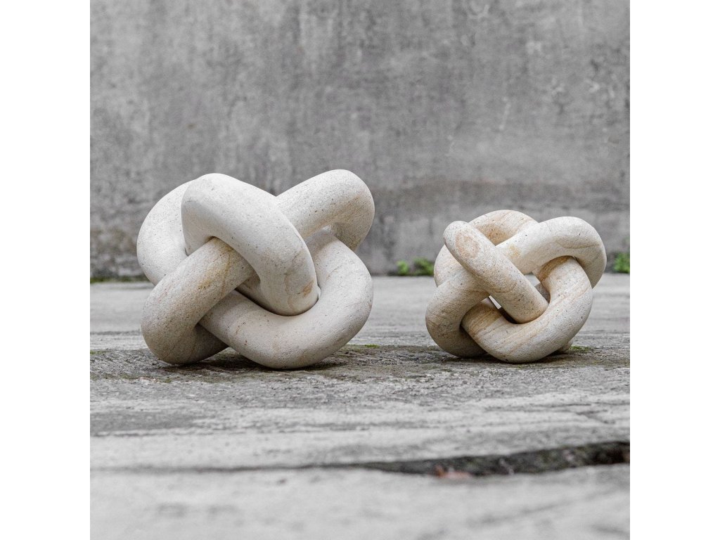 Limestone Link Outdoor Sculptures, S/2 - image 5