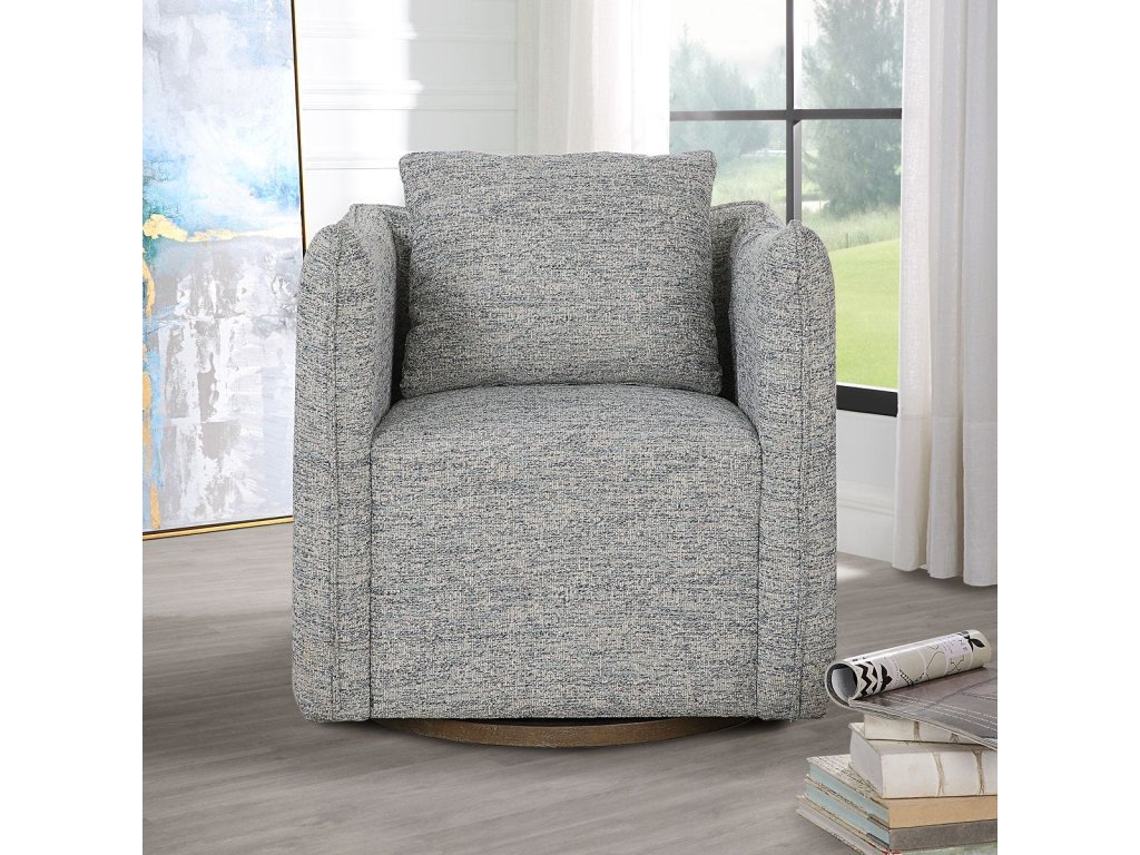 Corben Swivel Chair, Blue - image 2