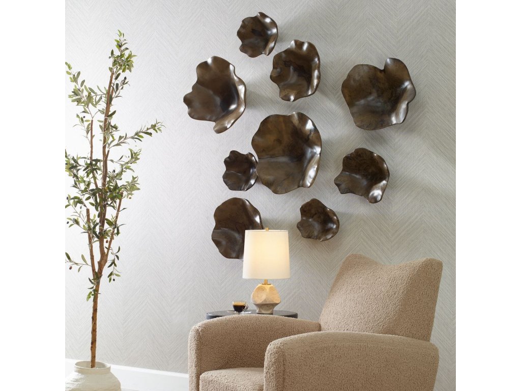 Teo Wood Wall Decor, Mocha, S/3 - image 7