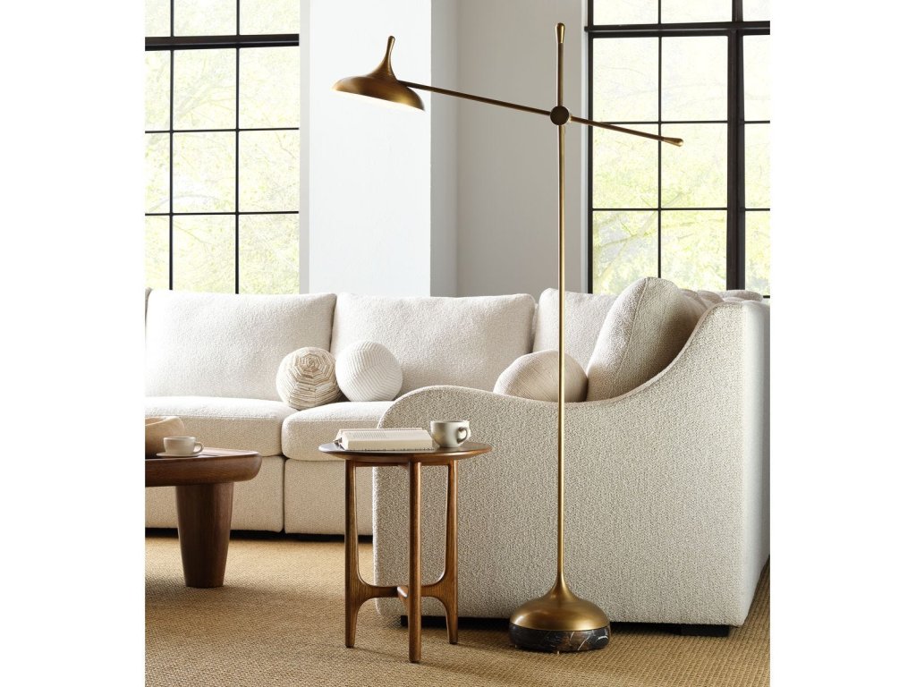 Kiss Adjustable Arm Floor Lamp - Michelangelo Marble - image 1