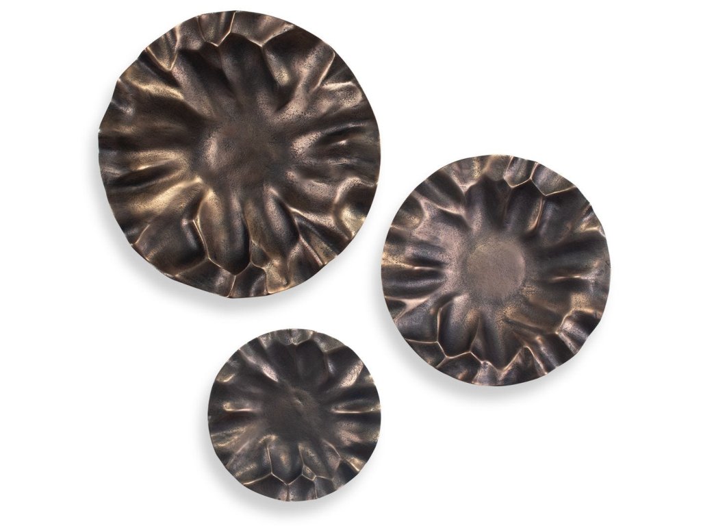 Peonia Outdoor Wall Decor, Bronze, S/3 - main image