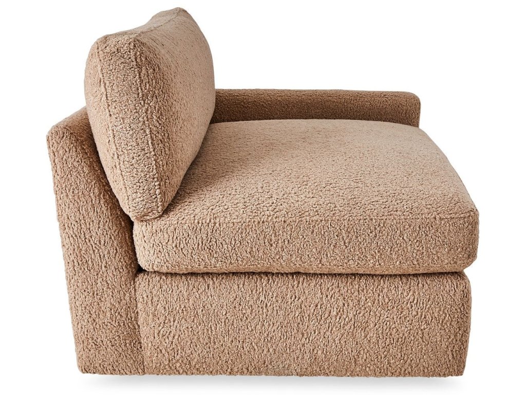 Slope Sofa, Right Arm Facing - Toast Faux Sheepskin - image 3