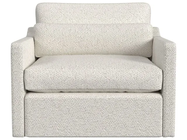 Slope Swivel Chair-And-A-Half - Cuddly Cream