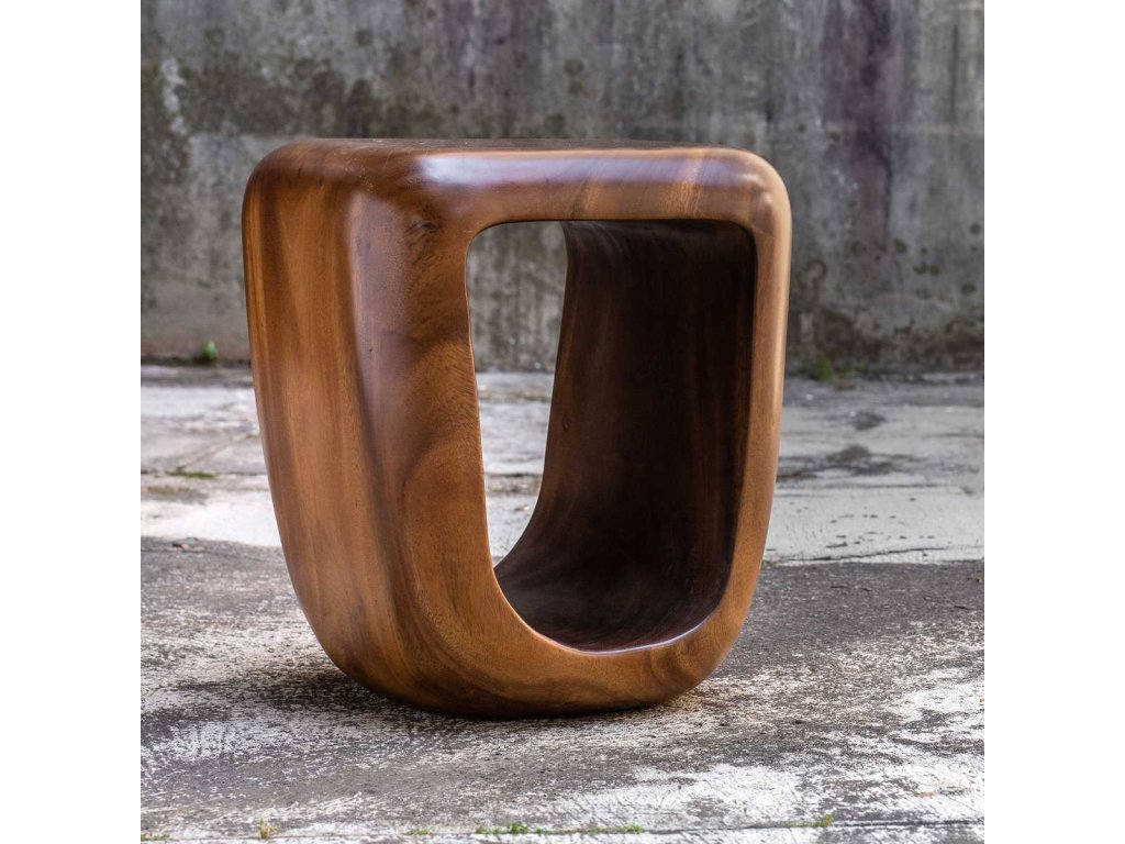 Loophole Accent Stool, Natural Wash - image 2