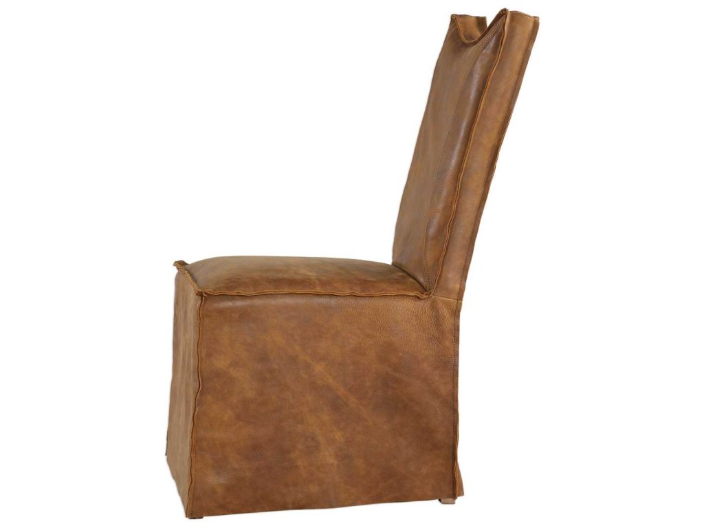 Delroy Armless Chair, Cognac, 2 Per Box, Priced Each - image 2