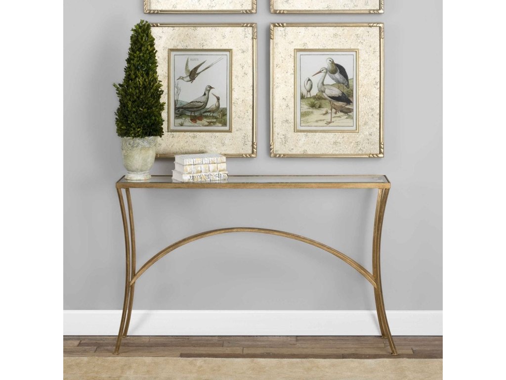 Alayna Console Table, Gold - image 1