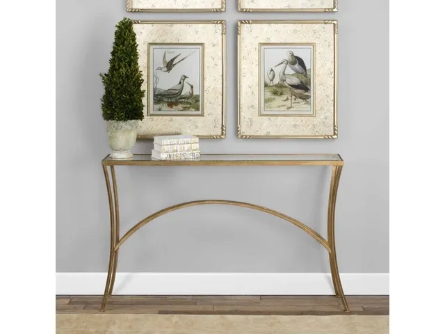 Alayna Console Table, Gold