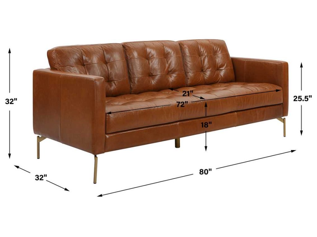 Ventura Sofa - Caramel Leather - image 8