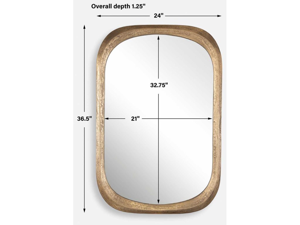 Malone Mirror, Brass - image 5
