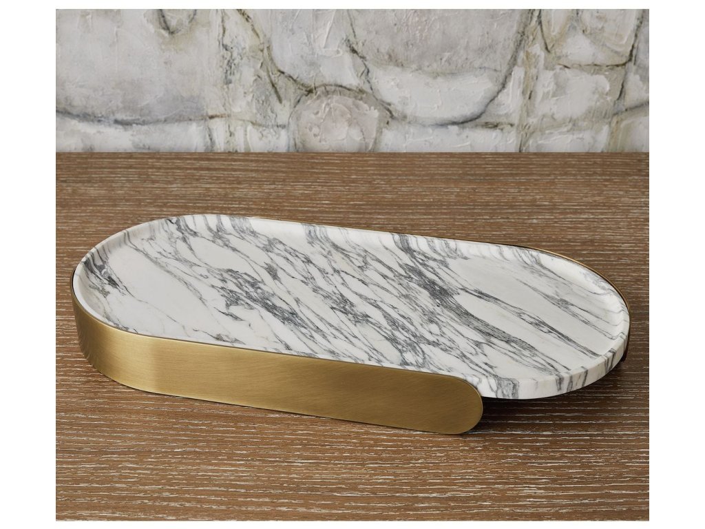 Lozenge Tray - Arabescato Marble - image 2