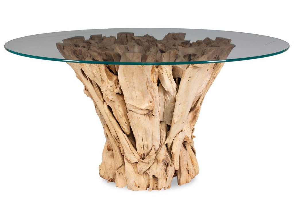 Teak Root Dining Table - Round Bleached, 2 Cartons - main image