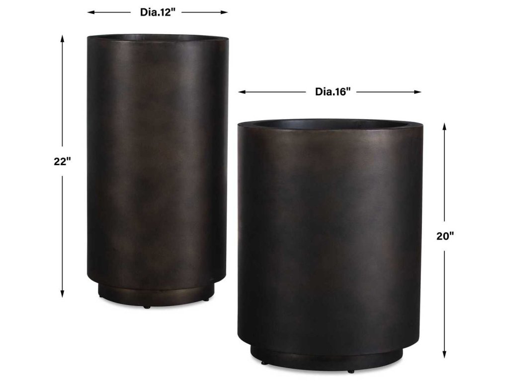 Volcan Outdoor Planters, S/2 - image 5