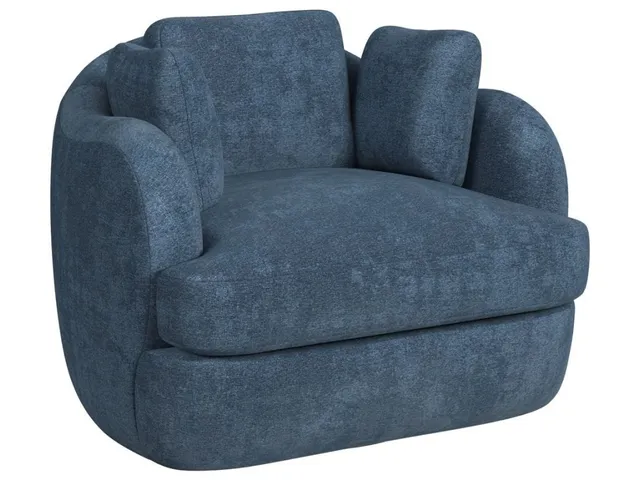 Scoop And A Half Swivel Chair - Lux Peacock