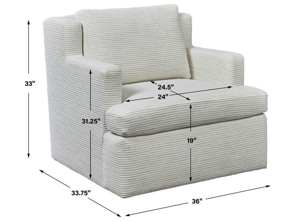 Unwind Swivel Chair - Snow Garden White - image 8