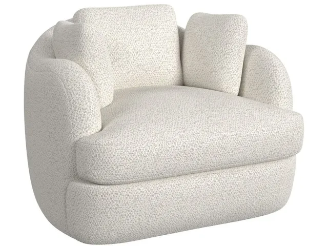 Scoop And A Half Swivel Chair - Cuddly Cream
