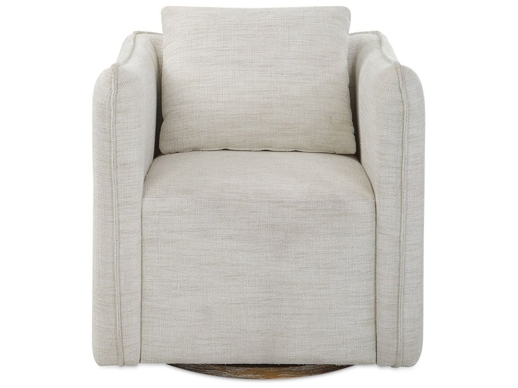 Corben Swivel Chair, White - main image