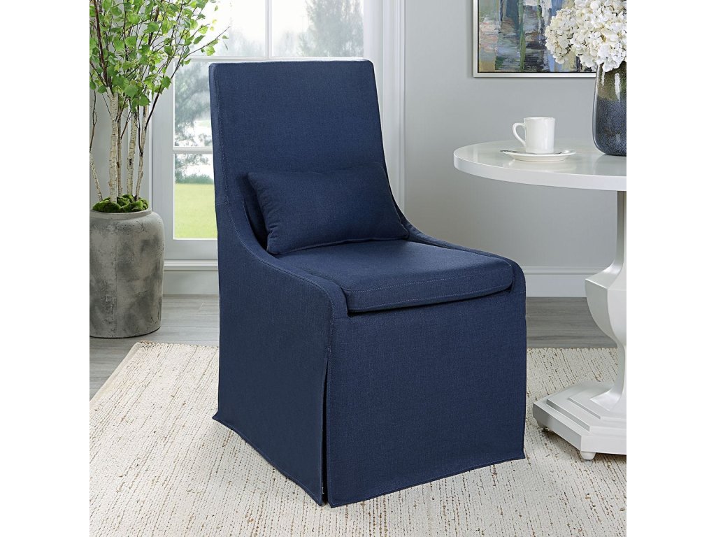 Coley Armless Chair, Denim - image 6
