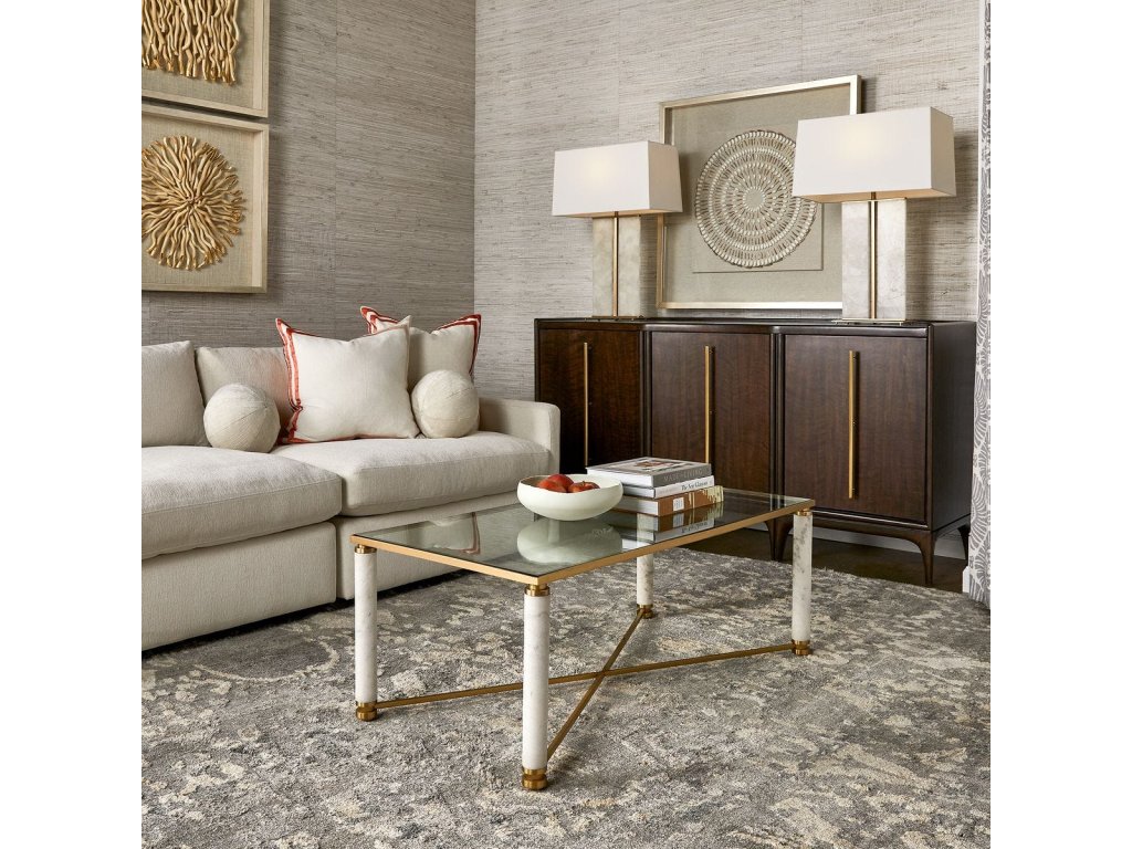 White Pillar Coffee Table - image 1