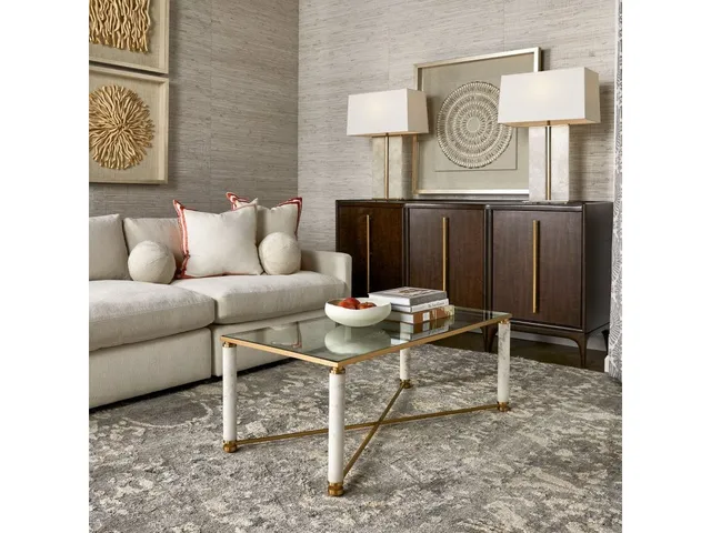 White Pillar Coffee Table