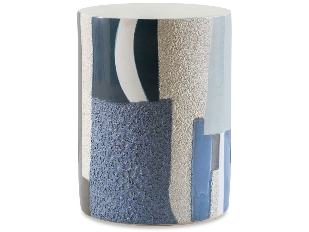 Graph Garden Stool - Blue - main image