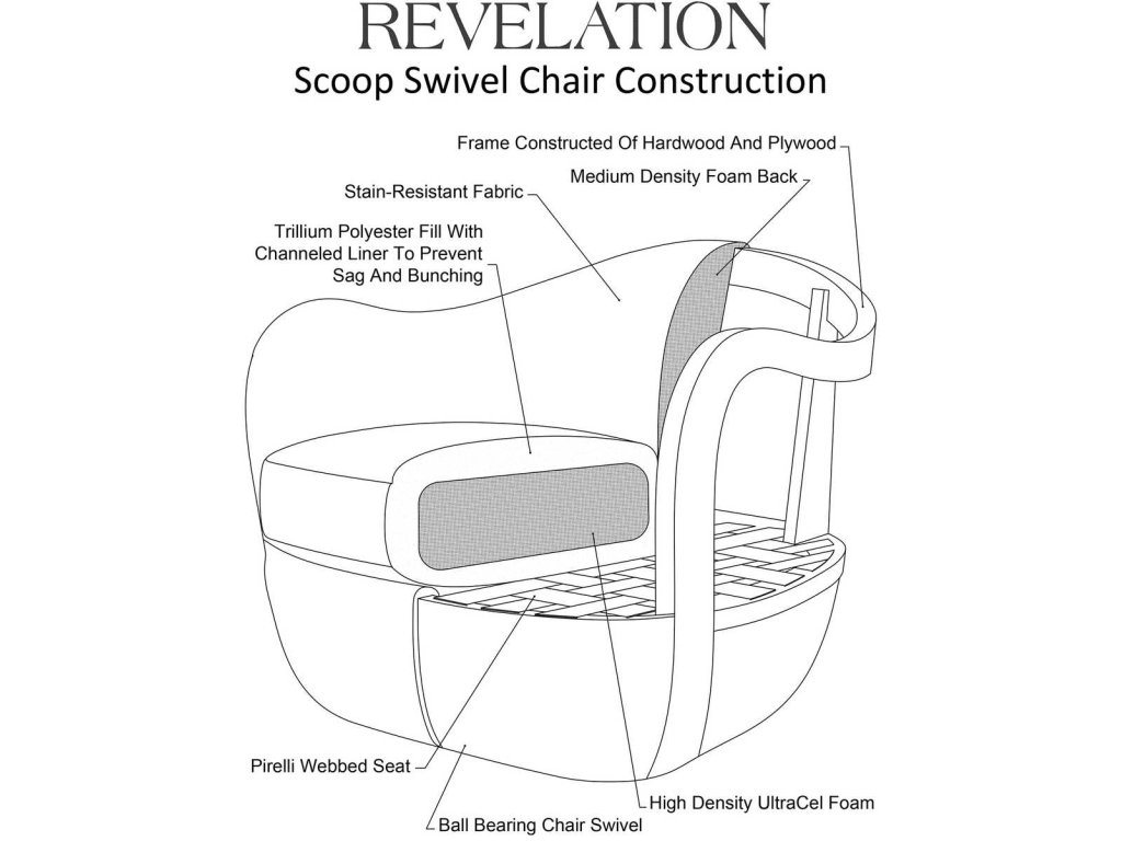 Scoop Swivel Chair - Lux Graphite - image 4