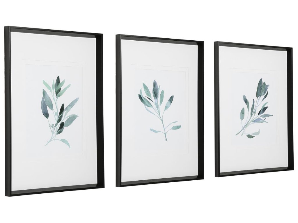 Simple Sage Framed Prints, S/3 - image 2