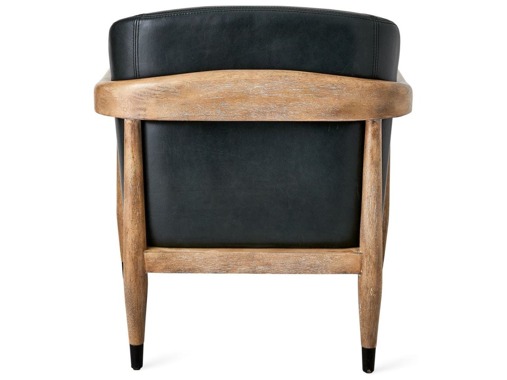 June Accent Chair - Black Leather - image 4