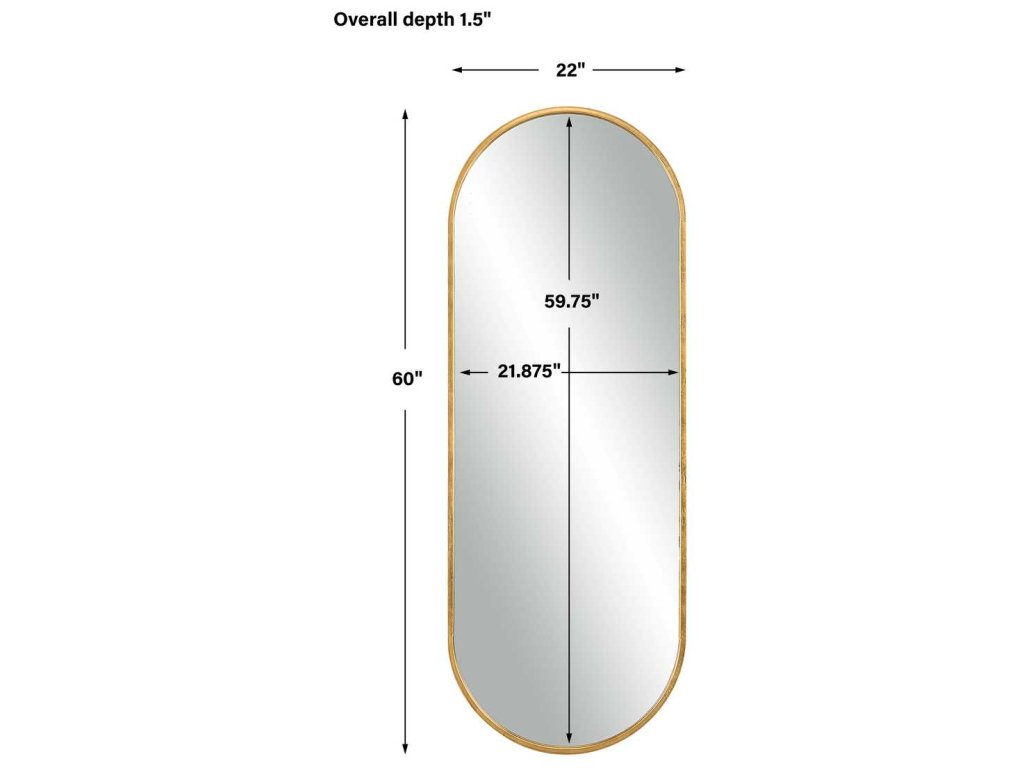 Varina Tall Mirror, Gold - image 4