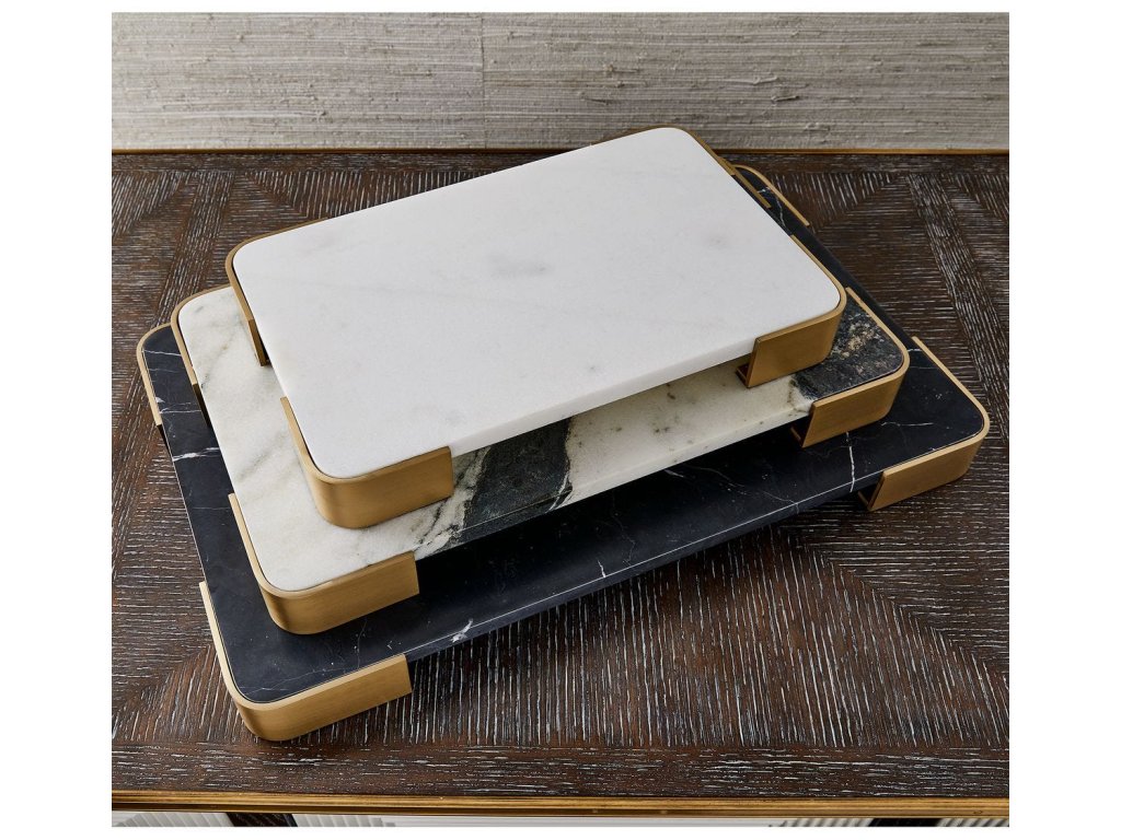 Elevated Tray/Plateau - Panda Marble Medium - image 2